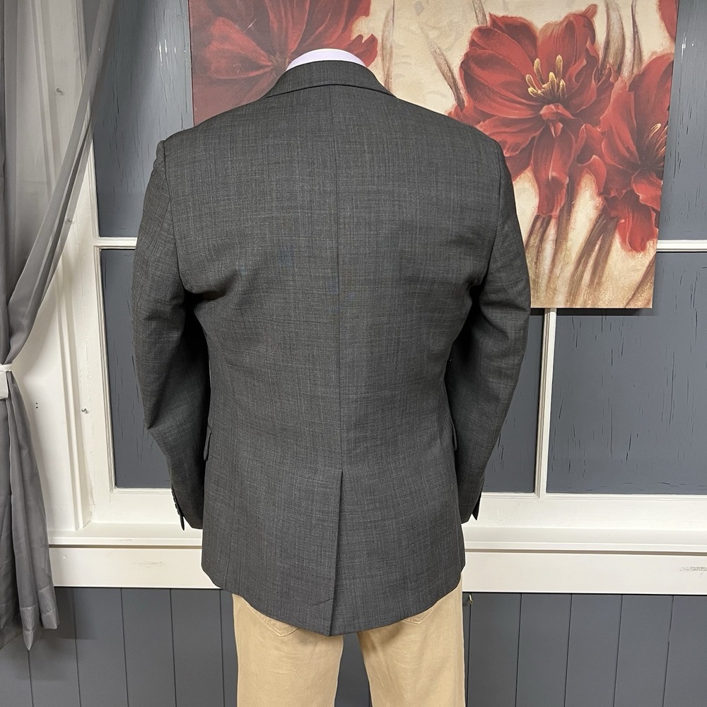 Lauren Ralph Lauren Blazer Jacket Sport Coat Men 40R Wool Blend Stretch Charcoal - Picture 3 of 11